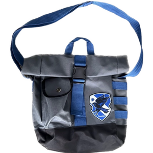Harry Potter Ravenclaw Roll Down Satchel Messenger Book Bag Blue Gray